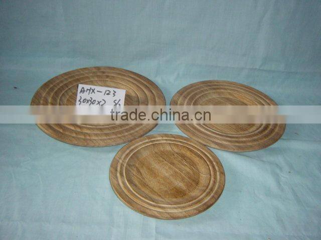 round wooden tray,wooden fruit tray,food tray