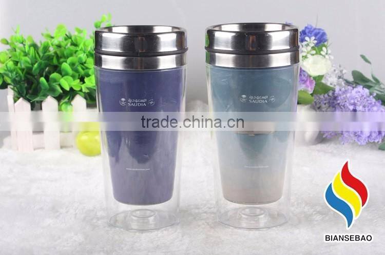 double walled insulated coffee mug, wholesales custom travel coffee mug