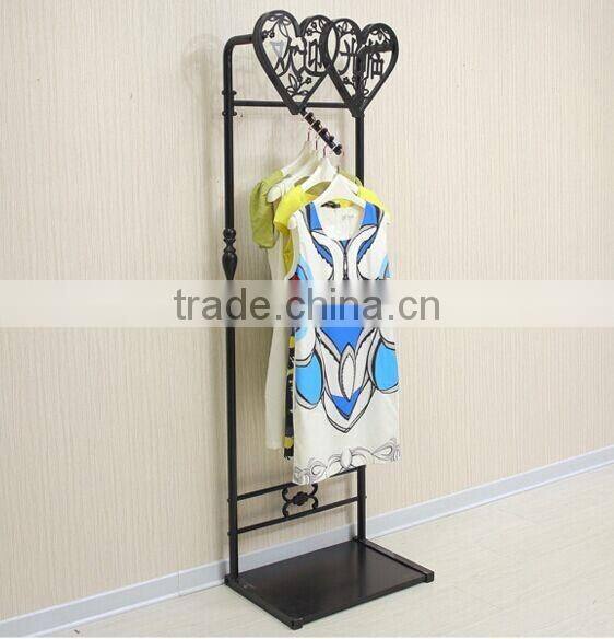 Fashion market floorstanding metal clothing rack
