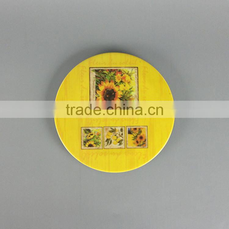 Himawari personalized melamine round plastic flexible cutting board for cheese