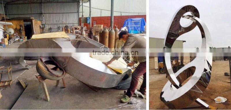 Outdoor stainless steel spinning water round ball fountain
