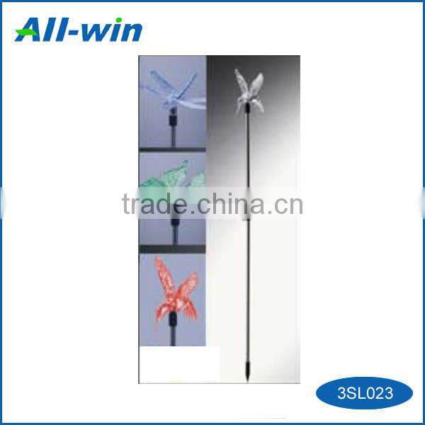 Garden use high quality plug-in type Windmill shape solar LED garden light