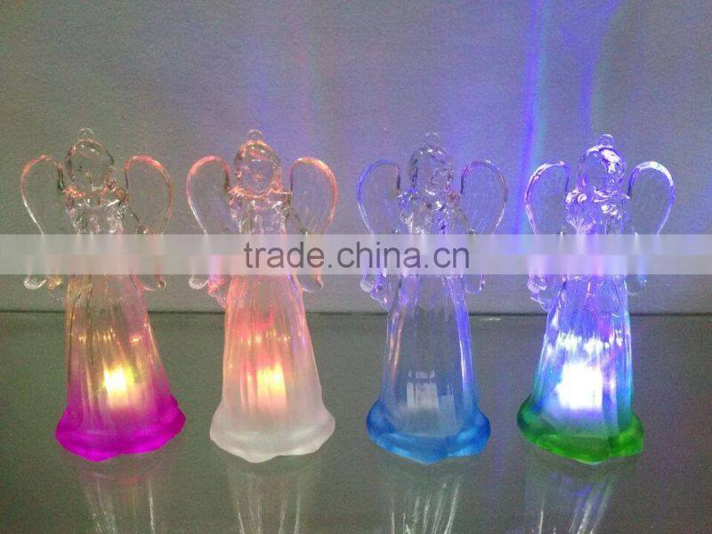 new battery operated LED light plastic PS angel christmas decorative