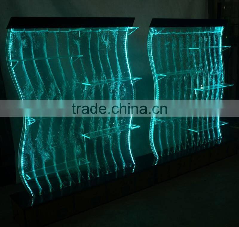living room decor changing color water bubble acrylic partition wall