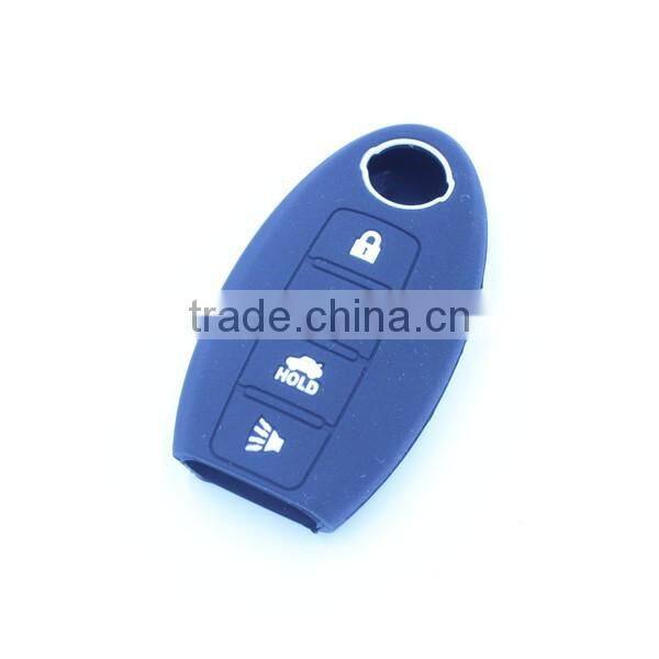 for Nisan Altima Murano Silicone car key coevr,4 Buttons Remote Key Fob Case with gold powder