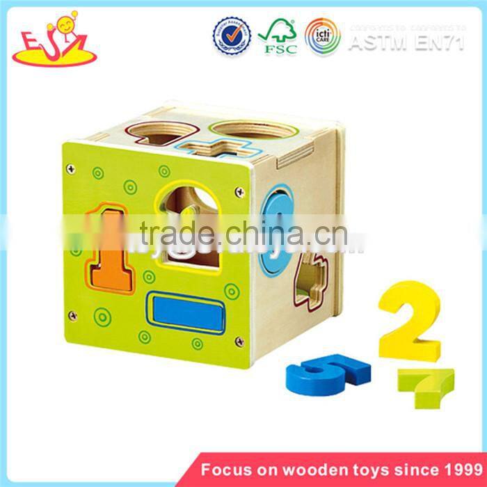 Wholesale wonderful baby wooden blocks box toy educational wooden blocks box toy W12D002