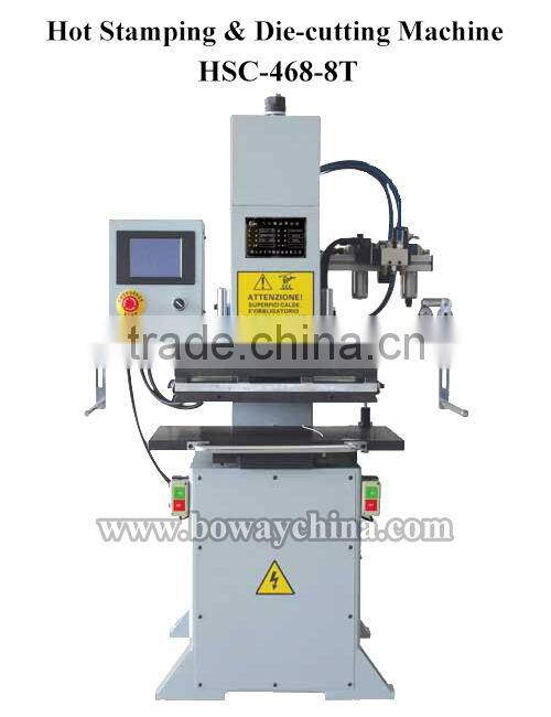HSC-468-8T Hot foil stamping Die cutting Wooden Box Branding machine