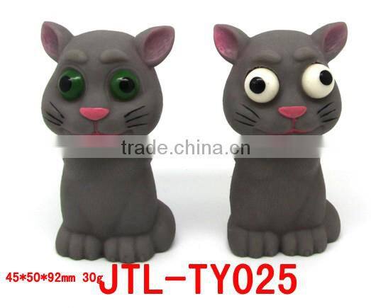 Promotional Plastic Rubber Pop-eye Animal Toys/Cat Toys
