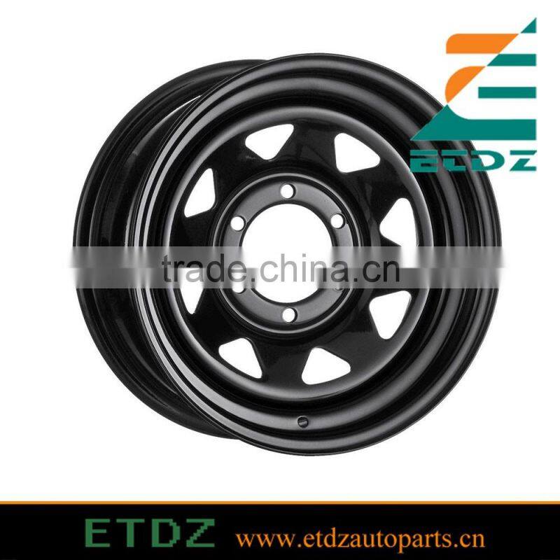 16 x 7 6 Spokes Steel Black ET0 Steel Wheel for TOYOTA Land Cruiser 80