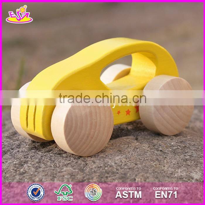 2017 New fashion funny 8 pieces toddlers small wooden cars W04A341