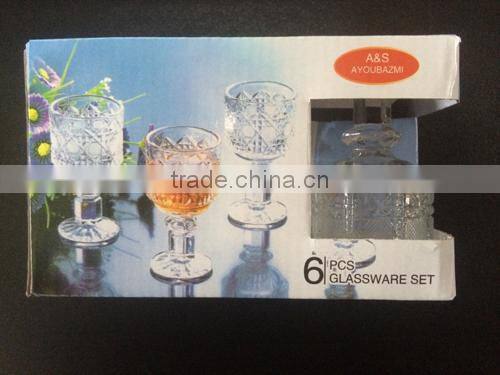 6pcs wine glassware set