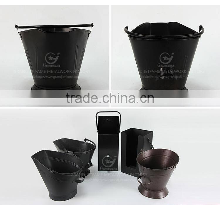 metal ash can scuttle bucket coal scuttles