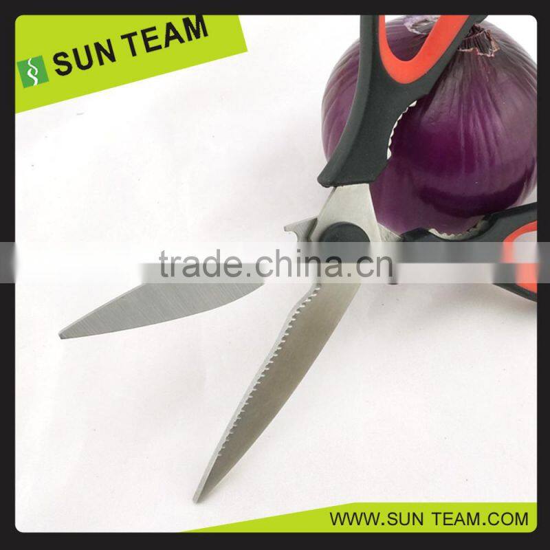 SK031A red and black color 8-1/4" different types of kitchen detachable scissors