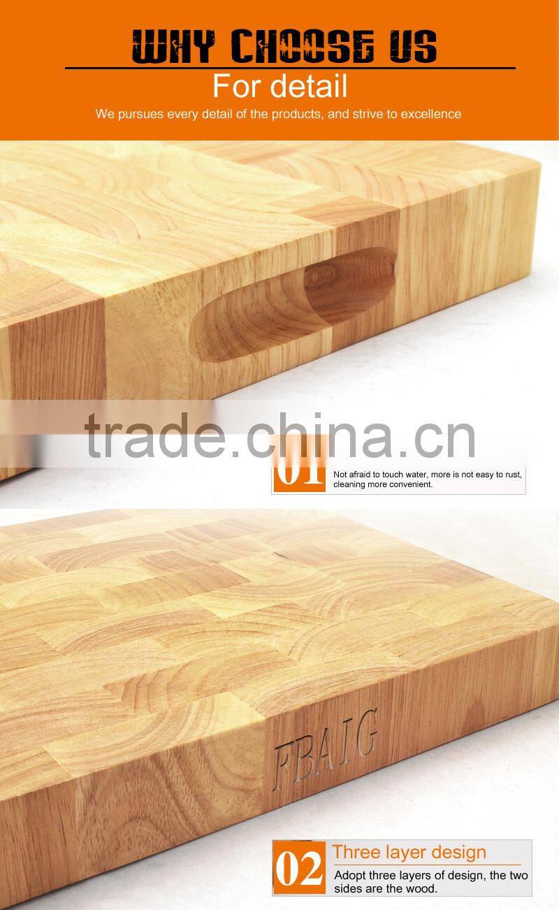 wholesale rubber wood chopping block square