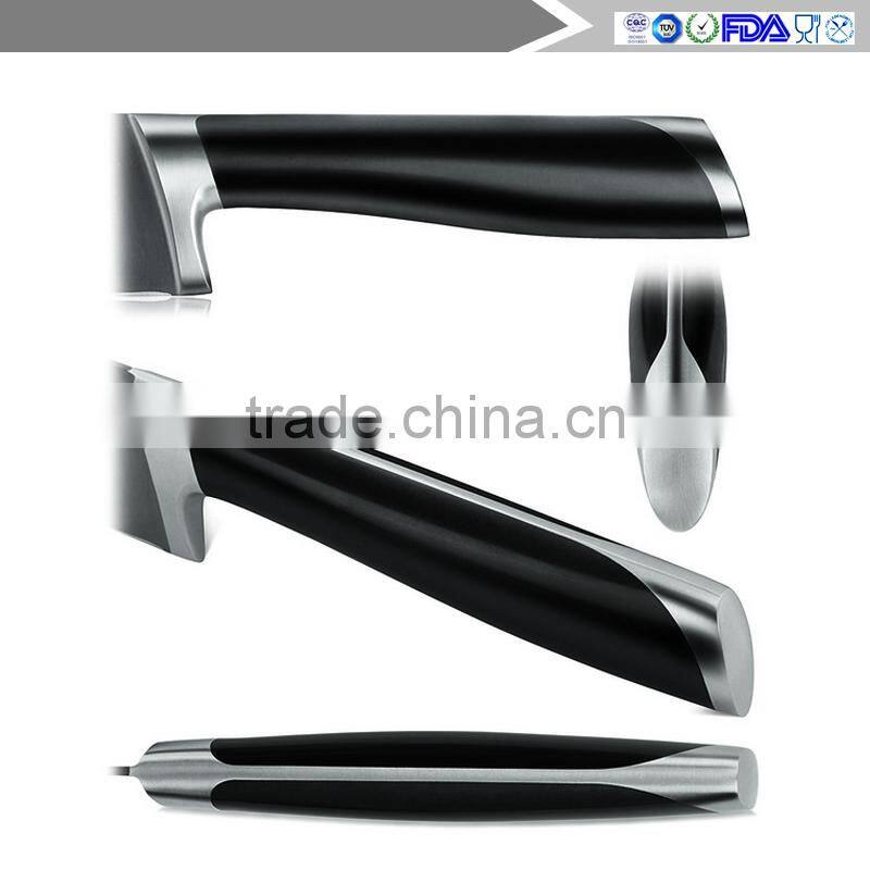 German Steel Forged Santoku Knife, 7-Inch Titanium Coated Blade