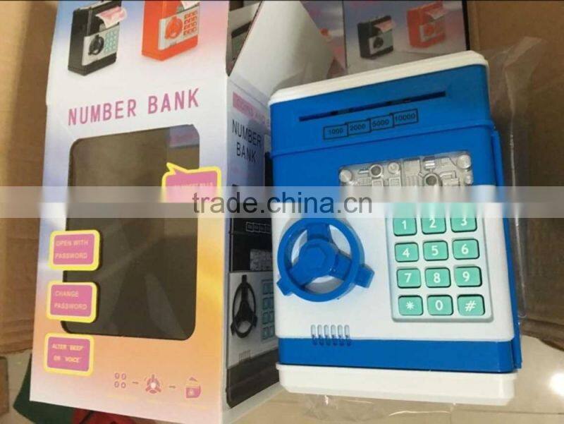 UCHOME New Automatic saving money Password Safe box ATM piggy bank mini safe box