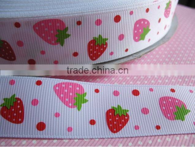 cheap custom grosgrain designer printed ribbon with logo