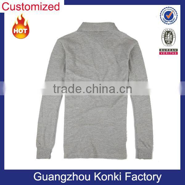 Long sleeve polo shirt chest logo for men shirt embroidery design