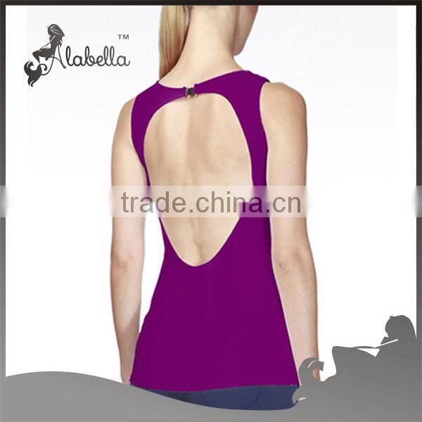 Custom women's professional slim fit running/jogging tops wear/tank tops vest