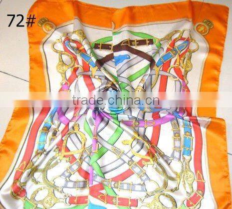 stock printed silk satin Scarf square scarves small moq