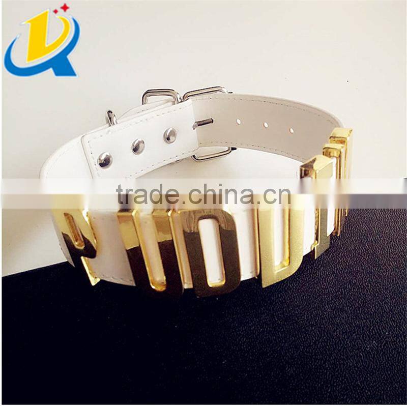 PUDDIN YES SIR for Suicide Squad Harley Quinn choker necklace leather choker necklace leather