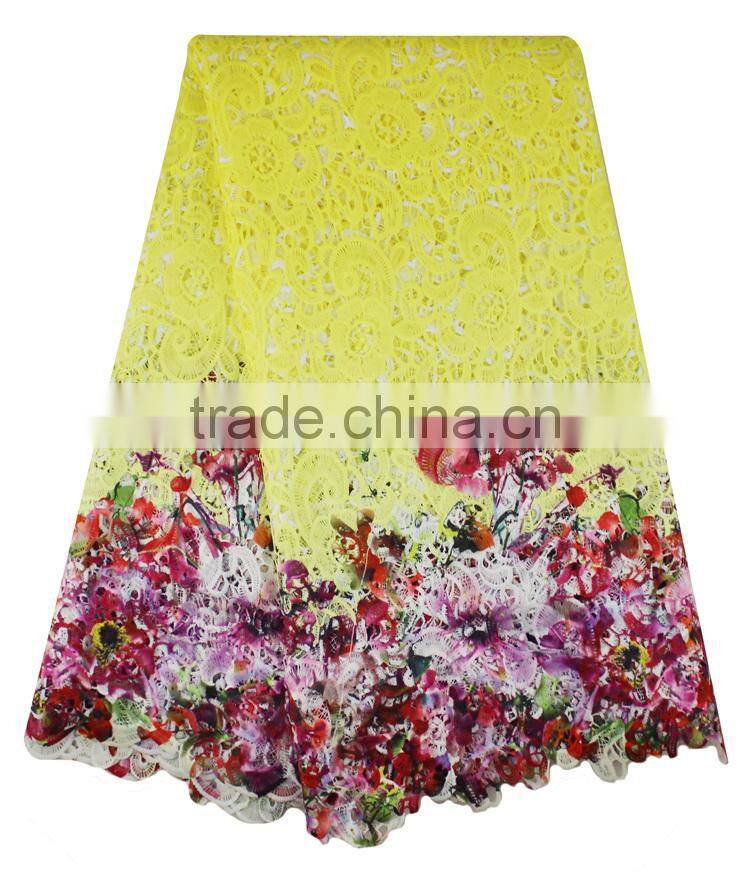 Nigeria Elegant Traditional Wedding Dresses Textile Embroidery Fabric