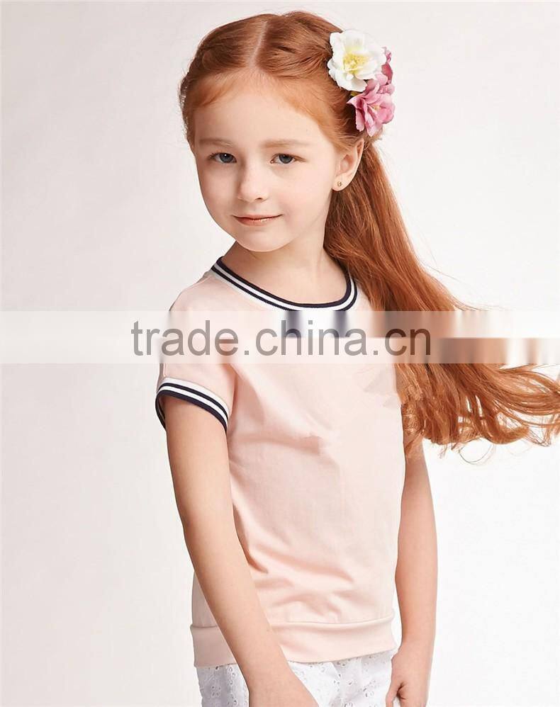 2016 latest cute girl's O-neck t shirt new design teenages t shirt
