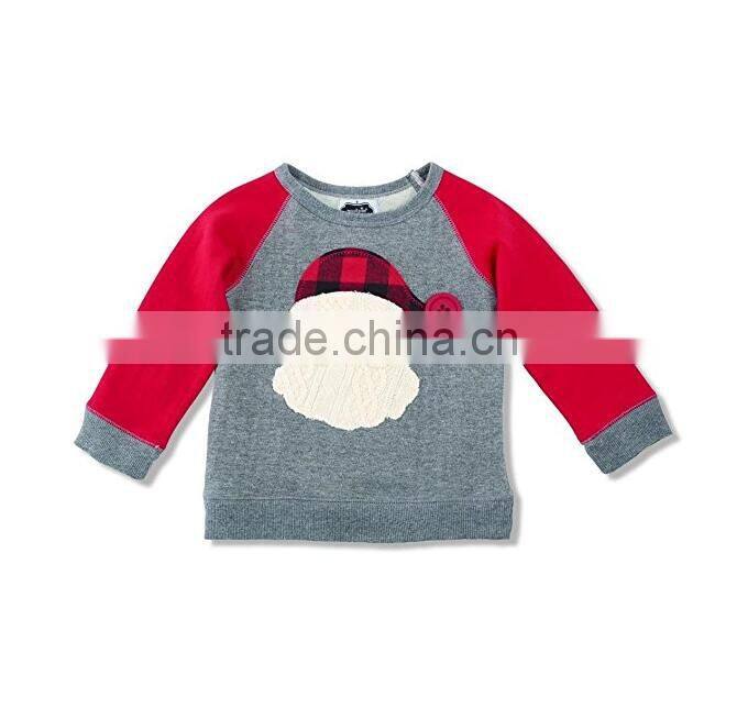 New style fashion boy's shirt kids Baseball Raglan Long Sleeve christmas shirt children's boutique clothing