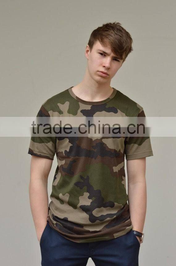 Camouflage Longline T-Shirt Mens Short Sleeve Elongated T Shirt Fashion Camo T Shirt Mens Clothing
