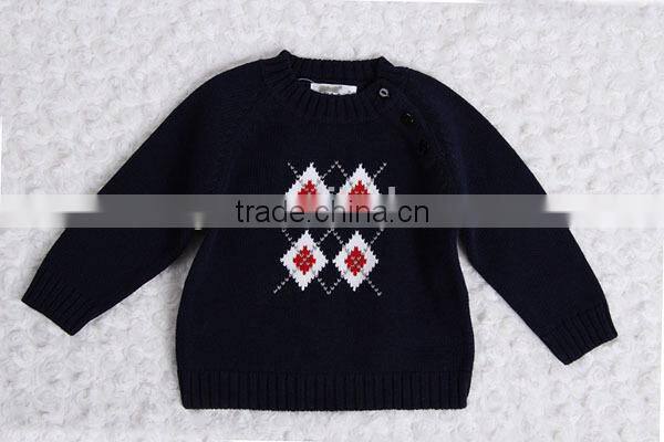 Argyle design baby boys candy color winter pullover