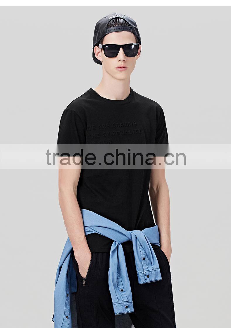 New Fashion Design Blank black slim fit tee custom men t shirt wholesale china