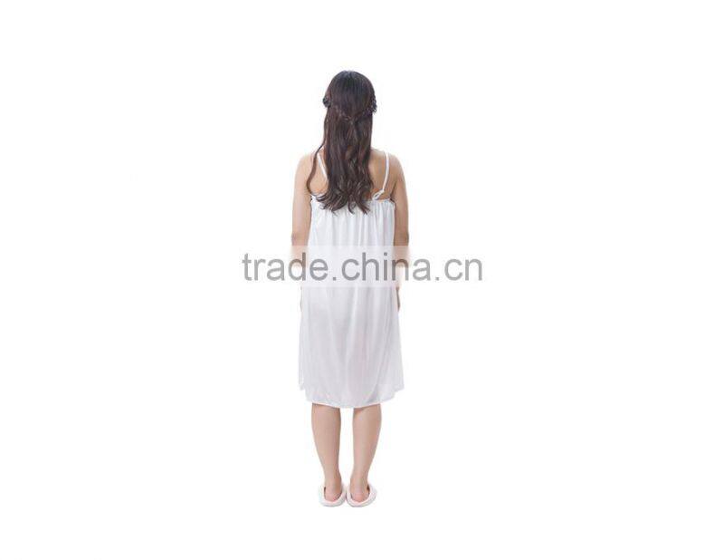 Mature Women Sexy Transparent Nighgown V-neck Dress