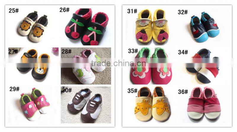 boy design best selling soft sole cheap leather baby shoes