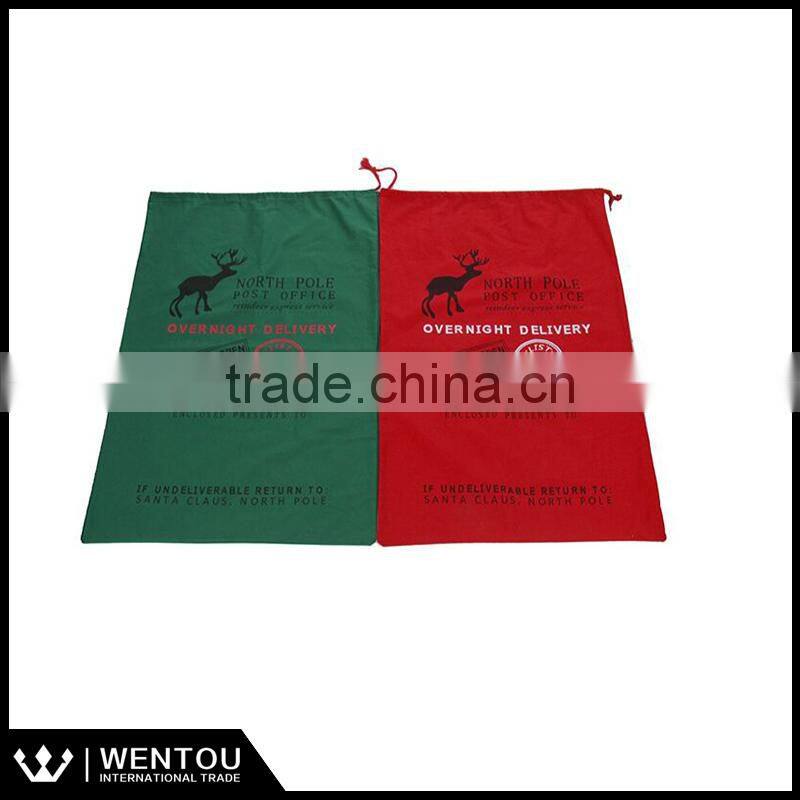 Wholesale Monogrammed Canvas Santa Sack with drawstring