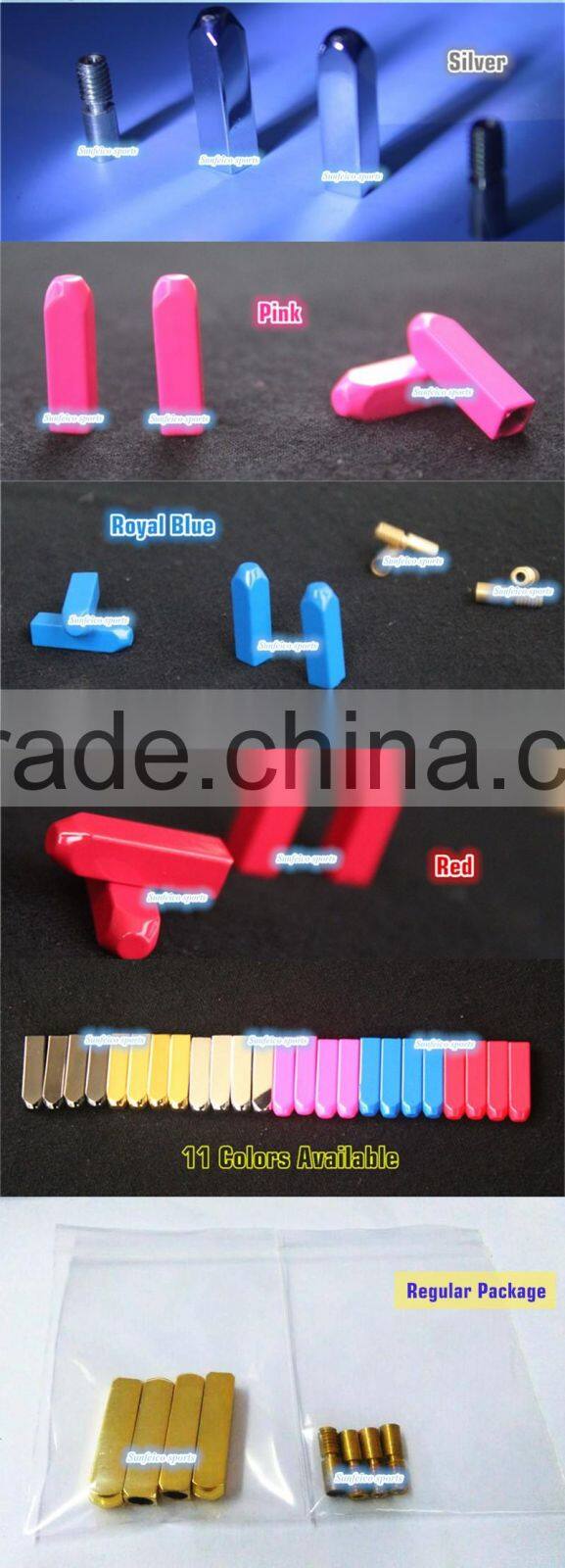25mm Mixed Color Yeezy Lace Aglets Tips - Air Yeezy Lace Aglets (Gold/Silver/Black/White/Red/Blue/Pink/Orange/Green/Yellow)