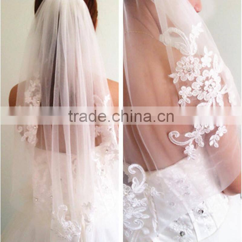 White Ivory Lace Cathedral Length Wedding Bridal Veil+Comb