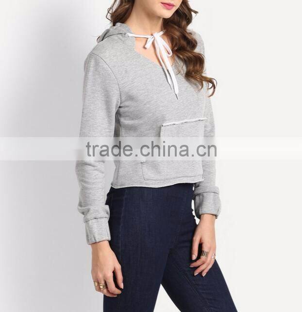 Wholesale cropped plain custom hoodies
