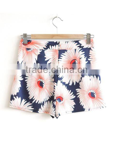 Fashion Flower Print Casual Wear Girls Short Skort