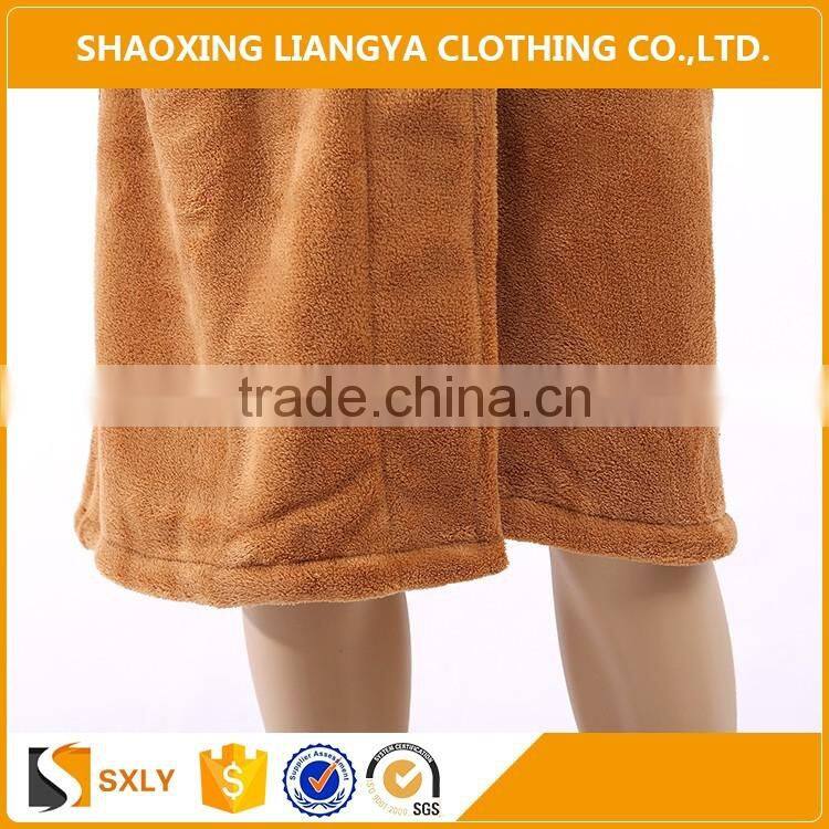 wholesale soft hooded adult sleep robe and fleece pajama