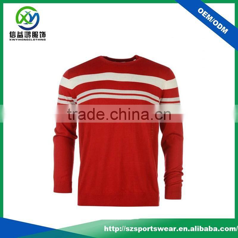 Hot Sale Warm Design Golf Knitwear , Cotton with Acrylic Men O-Neck Sweater