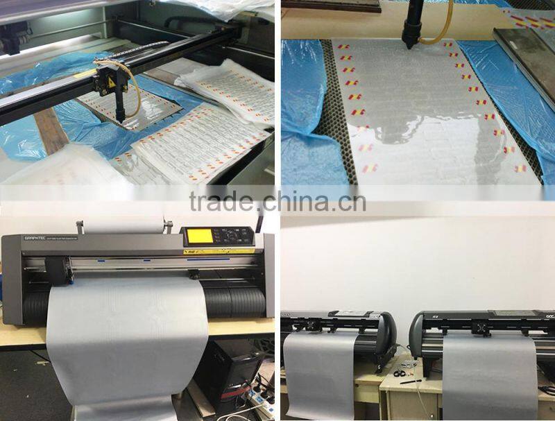 Relfective Policia with blue printing reflective letter be heated on vest for Spain market