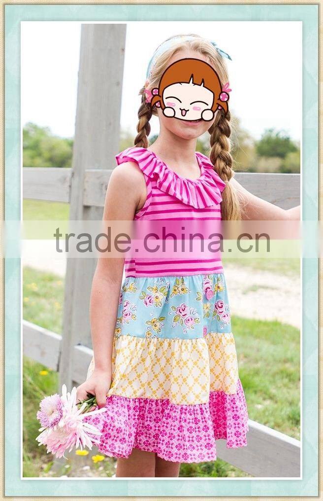 baby frock designs mix three colors summer seaside vacation off shoulder dress