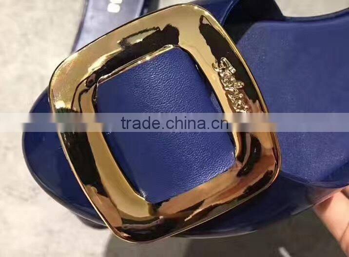 Big square button women melissa, fashion melissa shoes for adult