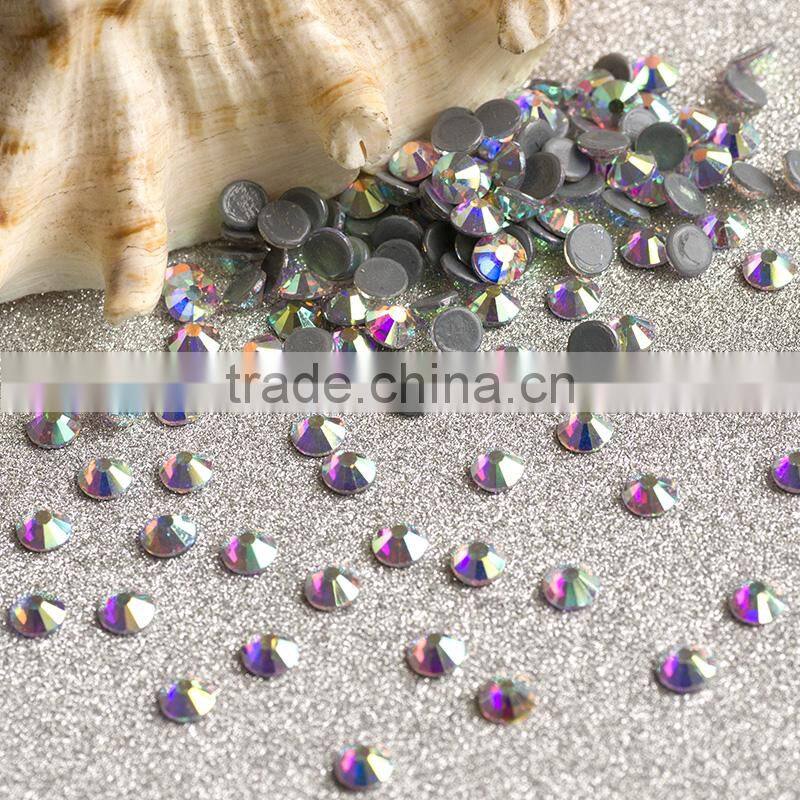 High quality crystal AB hotfix rhinestones glue on clothes in bulk