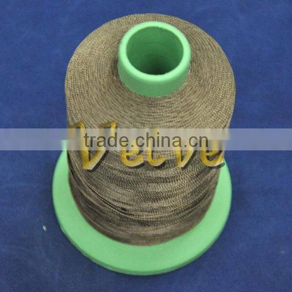 Waxed braided polyester thread for shoes sewing