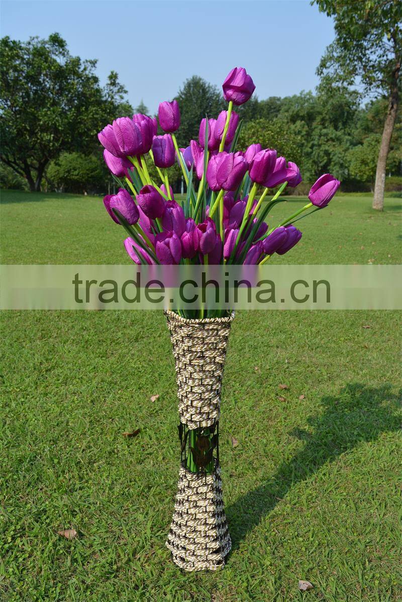 8 in one lovely decorative artificial tulip silk flower