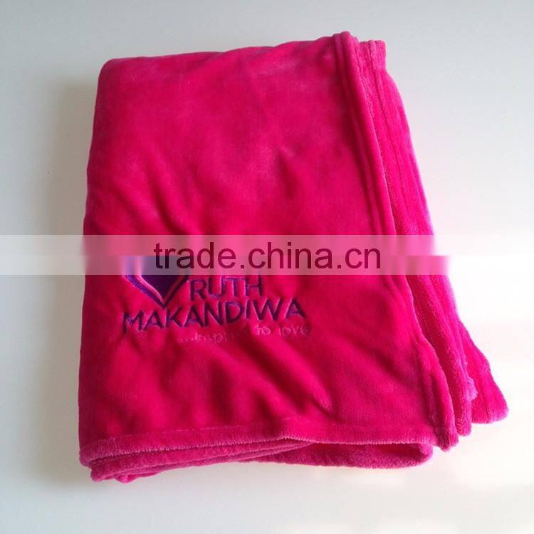 100% polyester blanket custom soft plush travel blanket wholesale