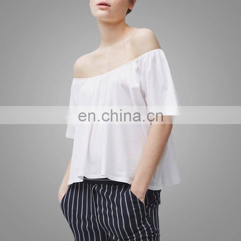 Summer New Style Shirts Sex Off-shoulder Women Shirt Super Soft Cotton T-shirt