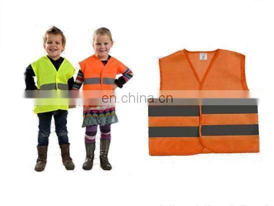 Orange reflective running vest with fabric KF-042