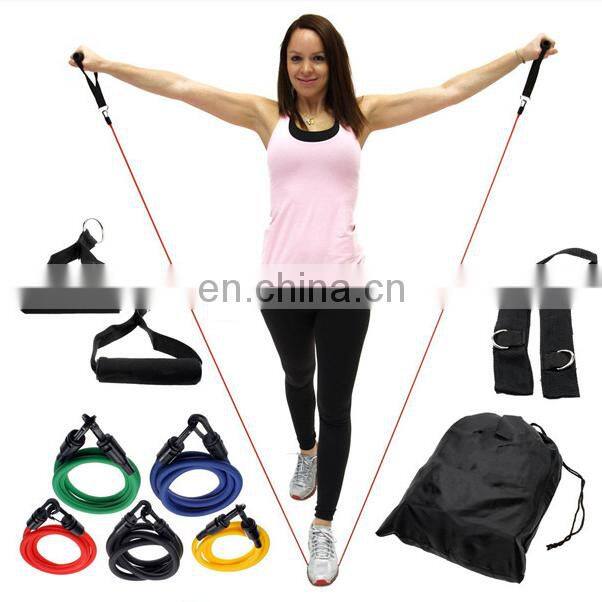 11pcs per Set Fitness Resistance Bands Elastic Training Ropes Kit Yoga Pilates